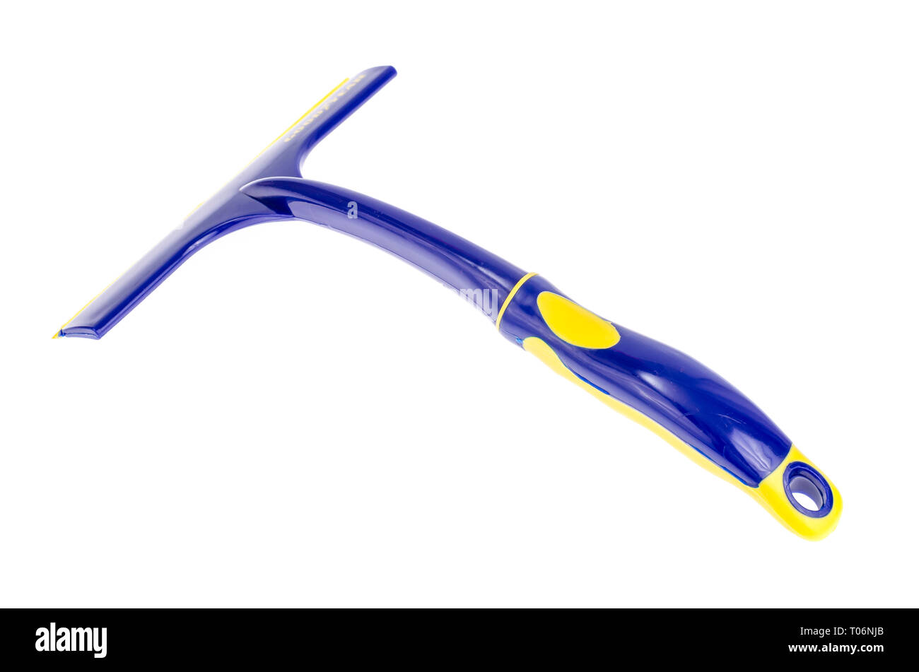 Brosse de nettoyage sur verre blanc. Studio Photo Banque D'Images