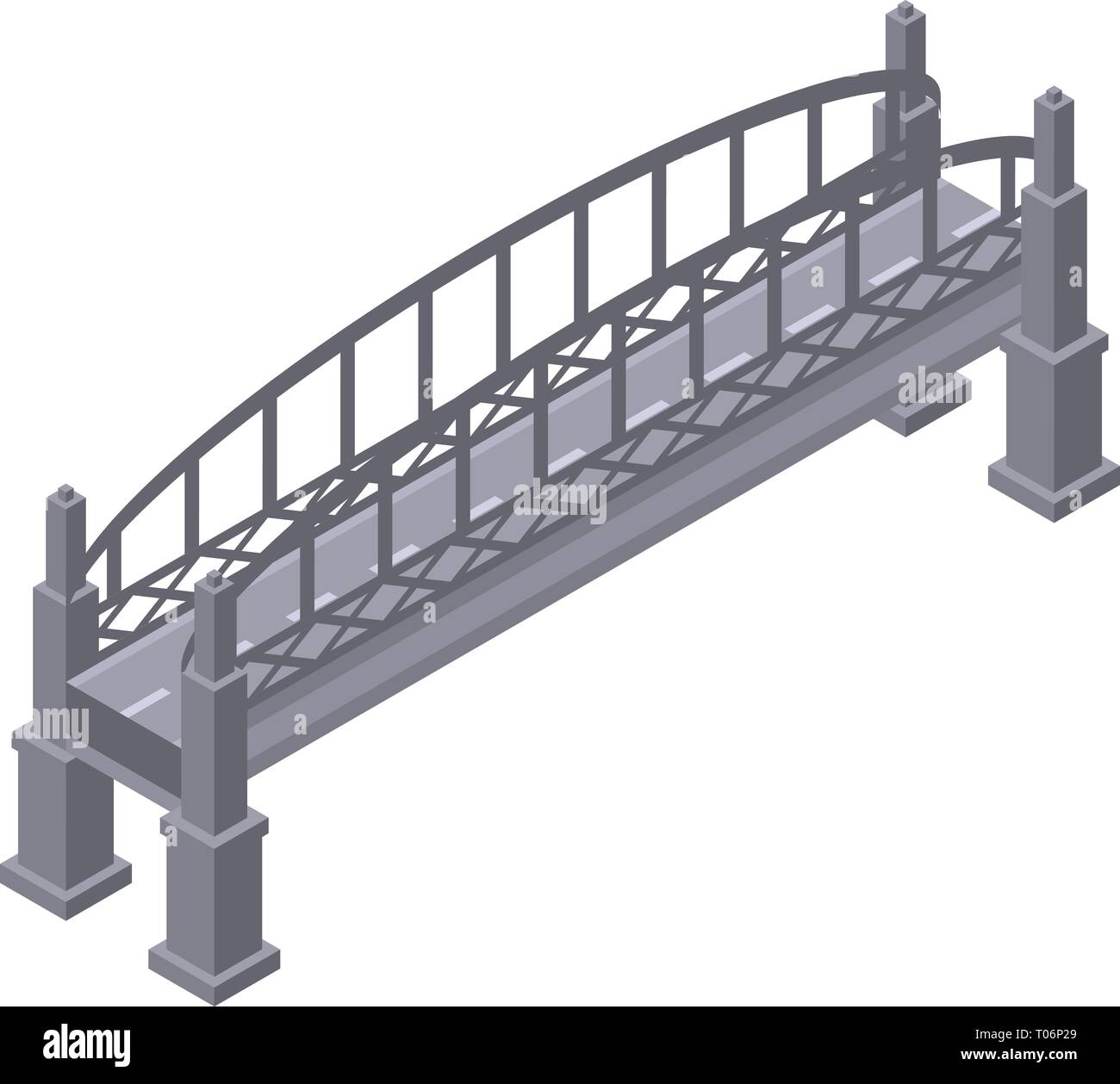 L'icône de pont en métal, style isométrique Illustration de Vecteur