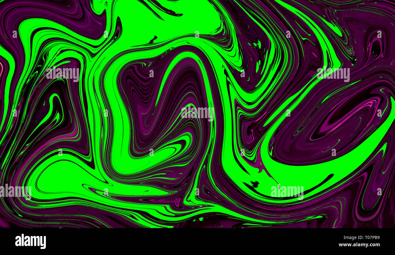 Résumé fond avec peinture art psychédélique dans des couleurs vives. Effet lumineux marbré avec du liquide pour les couleurs d'écran. Banque D'Images