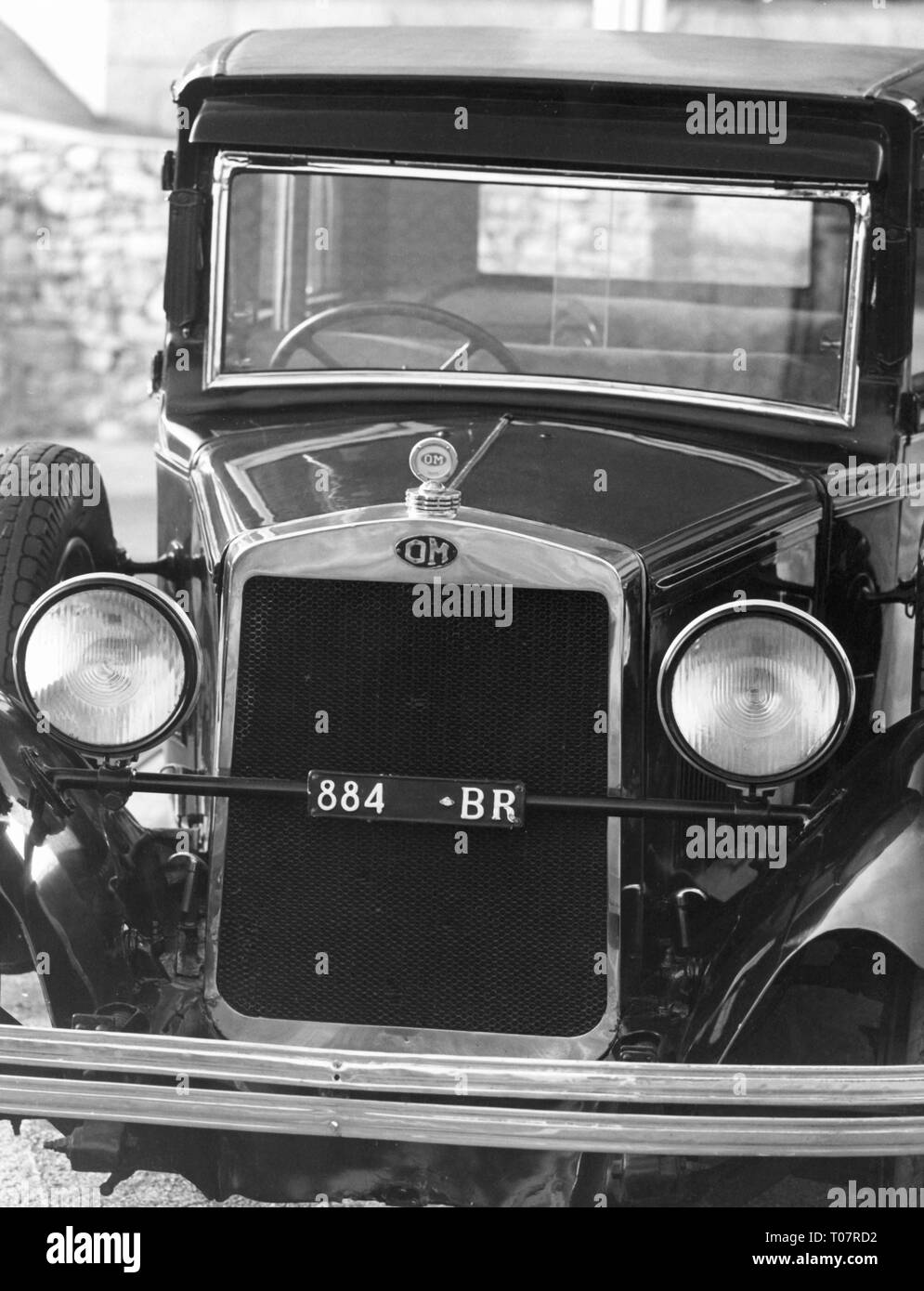 Transport / Transports, location de véhicules, véhicules, Officine Meccaniche 469 S, année de construction : 1929, vue de l'avant, détail, musée de l'automobile de Turin en Italie, 1960 Additional-Rights Clearance-Info-Not-Available- Banque D'Images