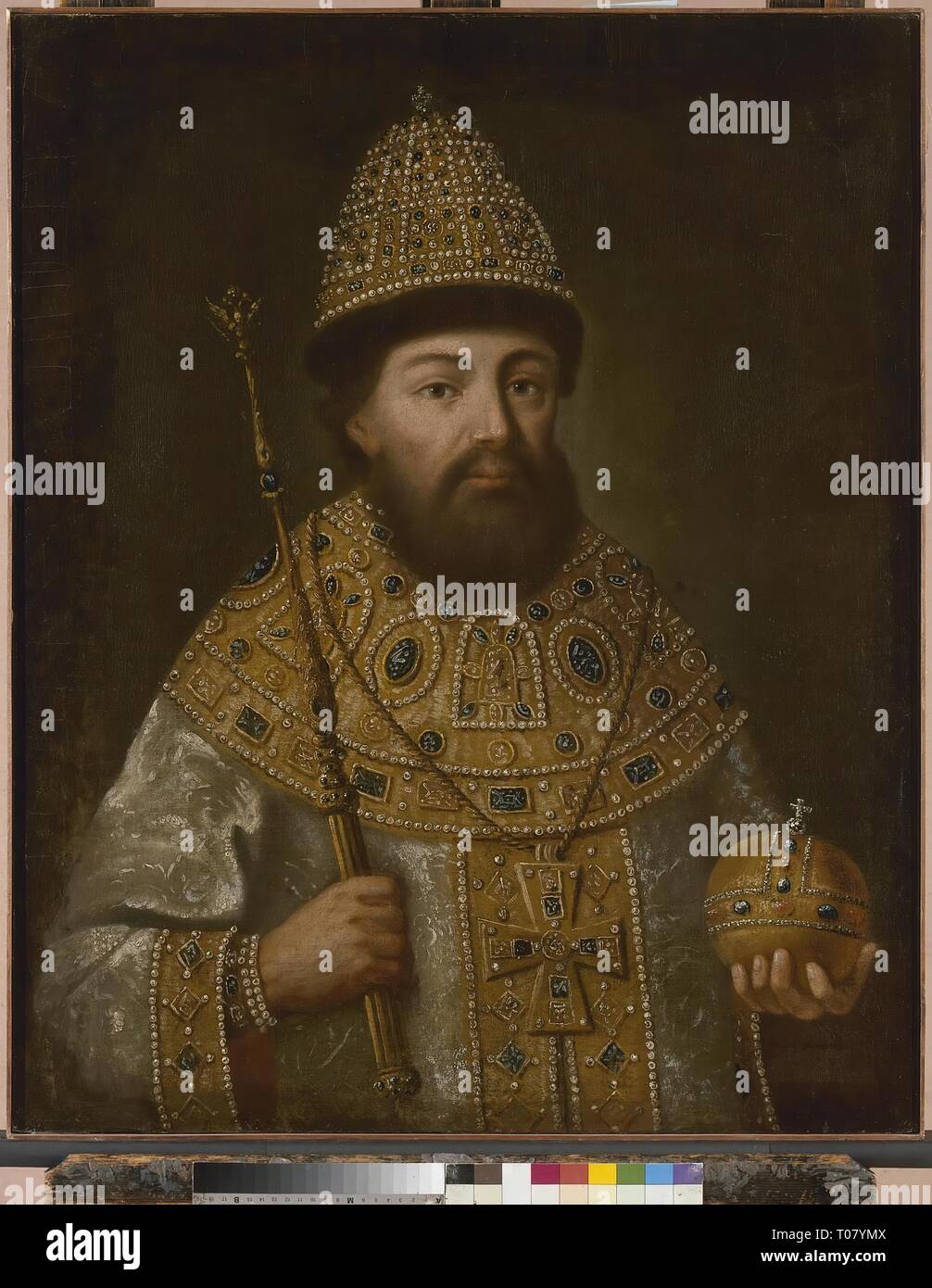'Portrait du Tsar Alexei Mikhailovich'. La Russie, fin du xviiie - début du xixe siècle. Dimensions : 73x90,5 cm. Musée : Etat de l'Ermitage, Saint-Pétersbourg. Auteur : fin du 18e-début 19e siècles Artiste anonyme . Anonyme. Banque D'Images 'Portrait du Tsar Alexei Mikhailovich'. La Russie, fin du xviiie - début du xixe siècle. Dimensions : 73x90,5 cm. Musée : Etat de l'Ermitage, Saint-Pétersbourg. Auteur : fin du 18e-début 19e siècles Artiste anonyme . Anonyme. Banque D'Images