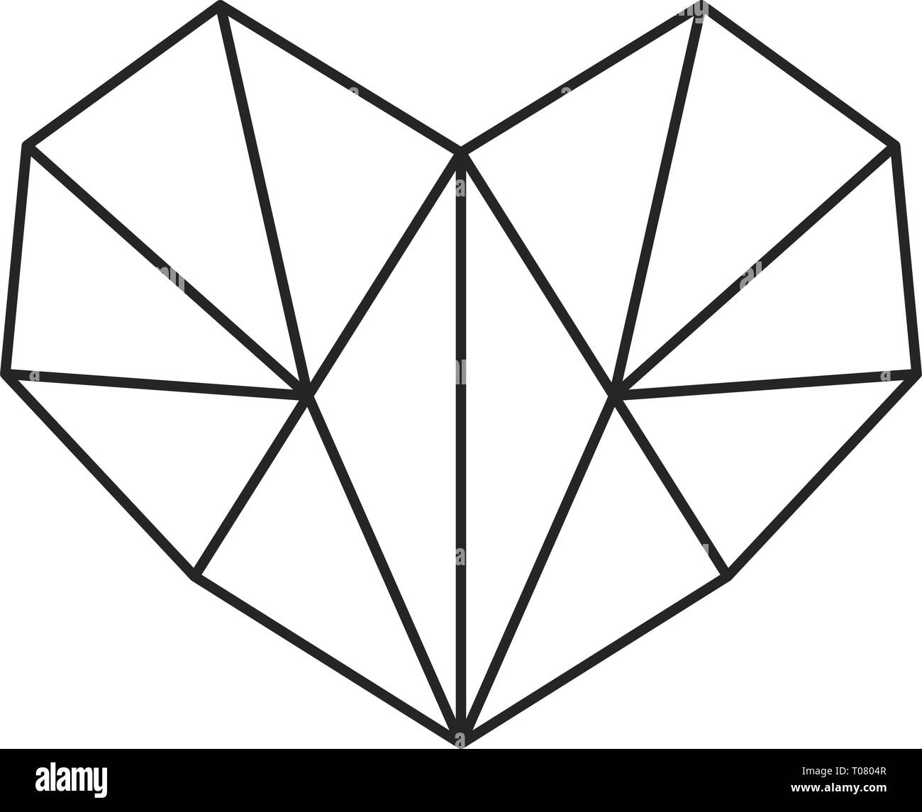 Symbole Vecteur Geometrique Du Chassis En Forme De Coeur Avec Place Pour Le Texte Pour L Icone De L Amour Carte De Souhaits Ou De Mariage Saint Valentin Tatouage Imprimer Vector Image Vectorielle Stock