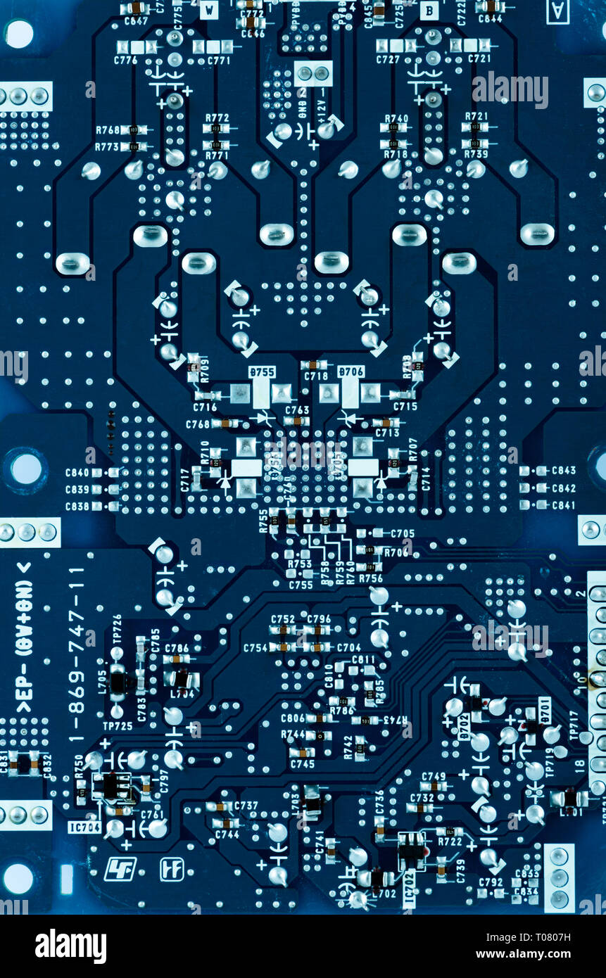 Détails d'une carte à circuits imprimés Banque D'Images