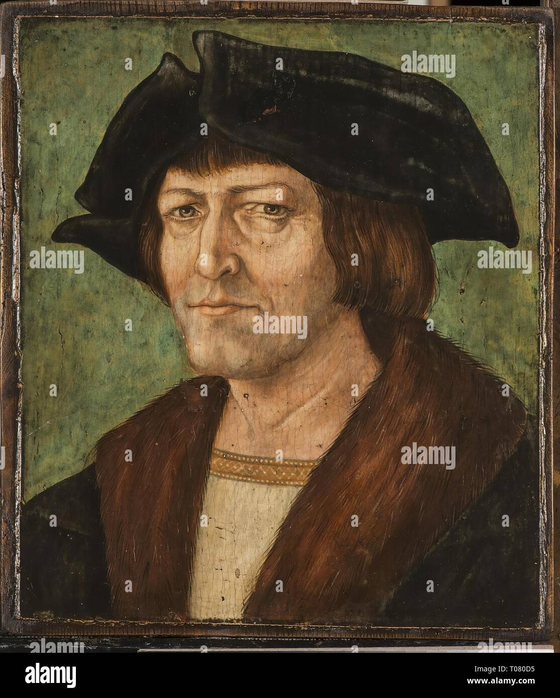 'Portrait d'un homme'. Allemagne, 16ème siècle. Dimensions : 31,2x27,5 cm. Musée : Etat de l'Ermitage, Saint-Pétersbourg. Auteur : Barthel Beham ( ?) (atelier). Banque D'Images