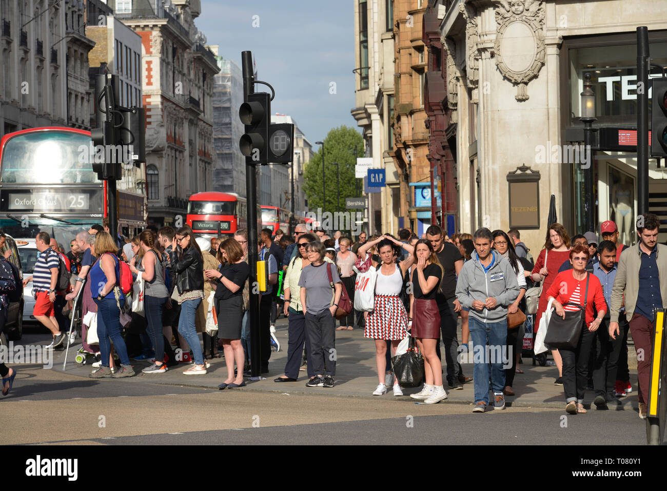 Strassenszene, Oxford Circus, Londres, Angleterre, Grossbritannien Banque D'Images