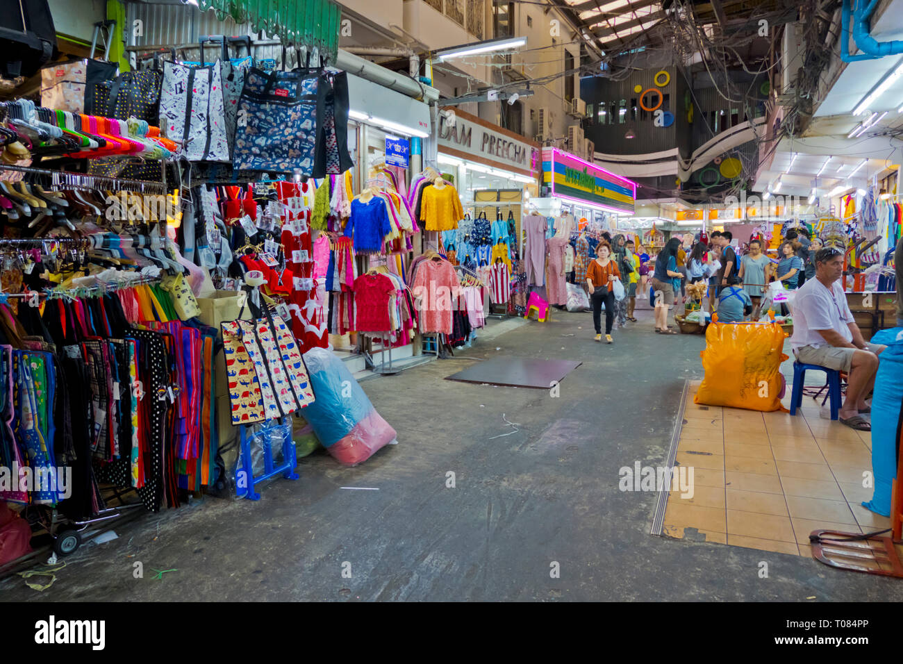 Le marché de Pratunam, Ratchathewi, Bangkok, Thaïlande Banque D'Images
