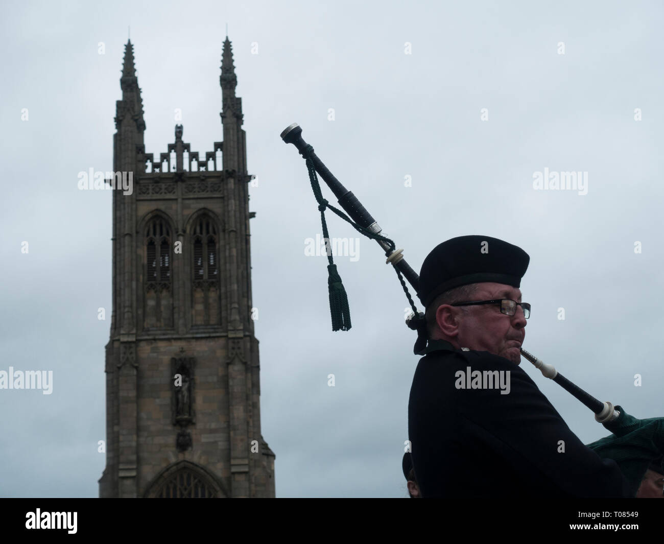 Birmingham Irish Pipes and Drums Banque D'Images
