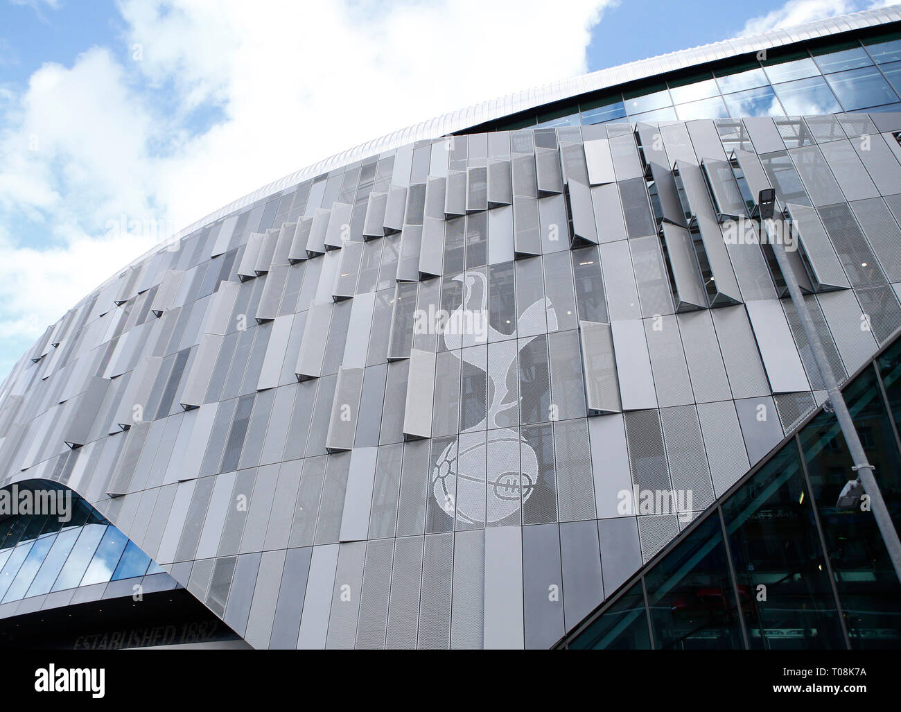 Londres, Angleterre, 18 mars une vue générale de Tottenham Hotspur's nouveau stade dans le nord de Londres, le 18 mars 2019 Action Crédit photo Sport Banque D'Images Londres, Angleterre, 18 mars une vue générale de Tottenham Hotspur's nouveau stade dans le nord de Londres, le 18 mars 2019 Action Crédit photo Sport Banque D'Images