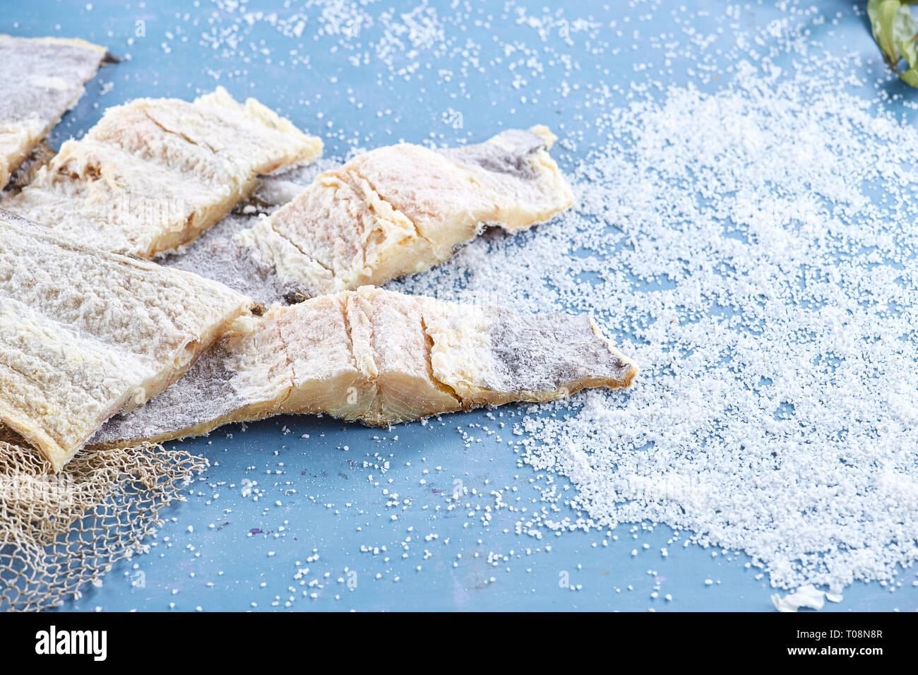 La morue La morue salée - recettes de poisson - Portugais Banque D'Images