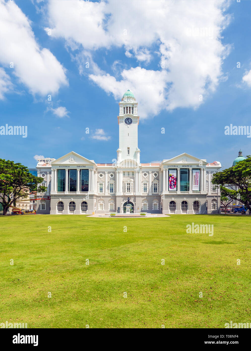La ville de Singapour, Singapour - mars 4, 2019 : Le Victoria Theatre et Concert Hall est un centre des arts dans la zone centrale de Singapour, situer Banque D'Images