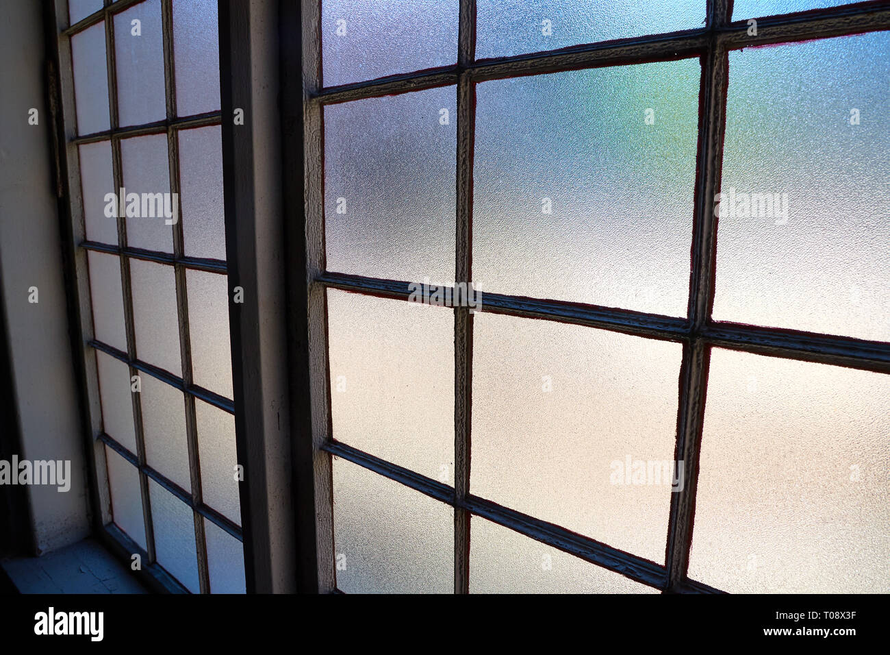 Fenêtre d'un ancien bâtiment industriel Banque D'Images