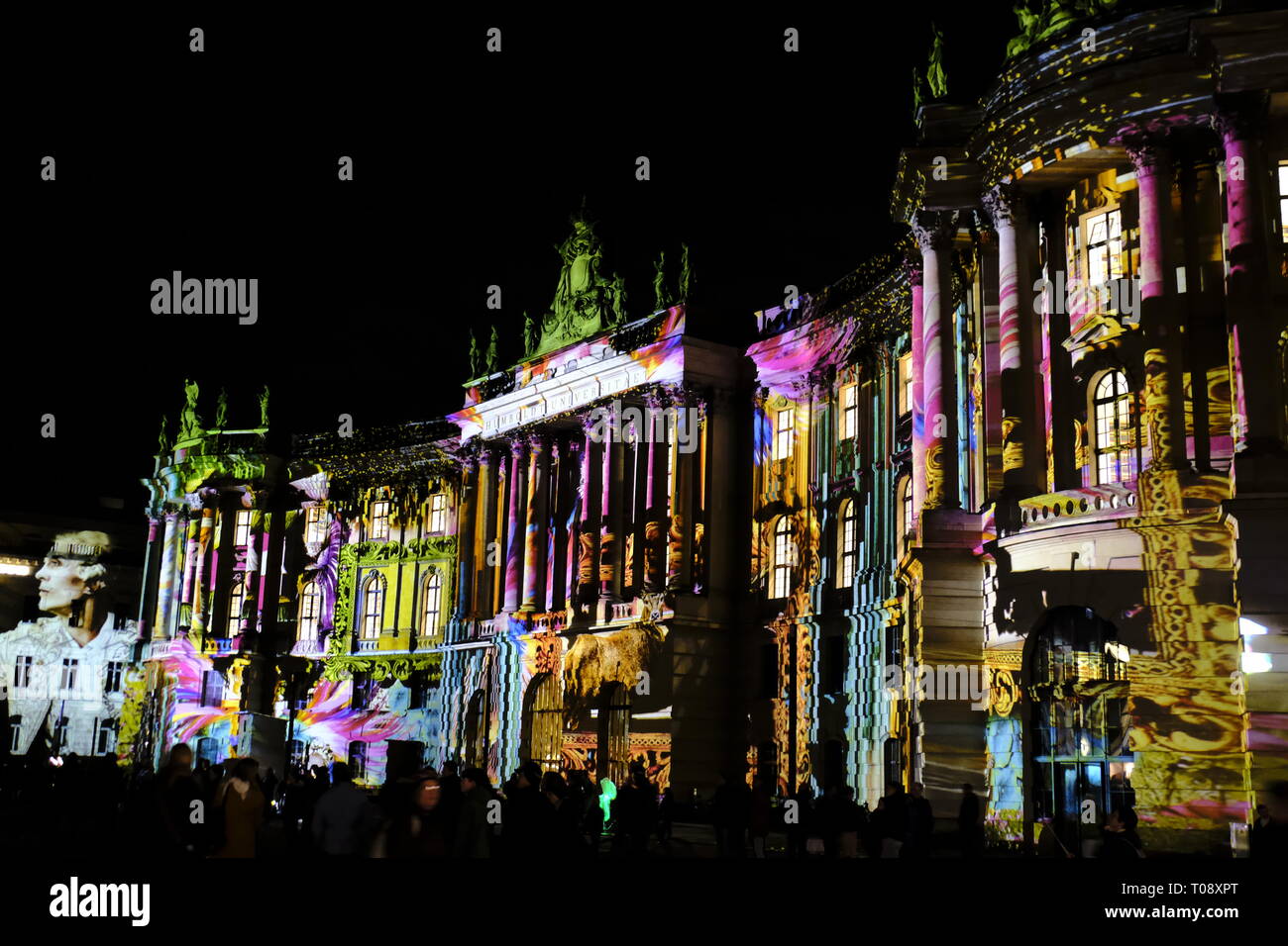 Fête des Lumières, l'hôtel de Rome, Bebelplatz, Berlin, Allemagne Banque D'Images