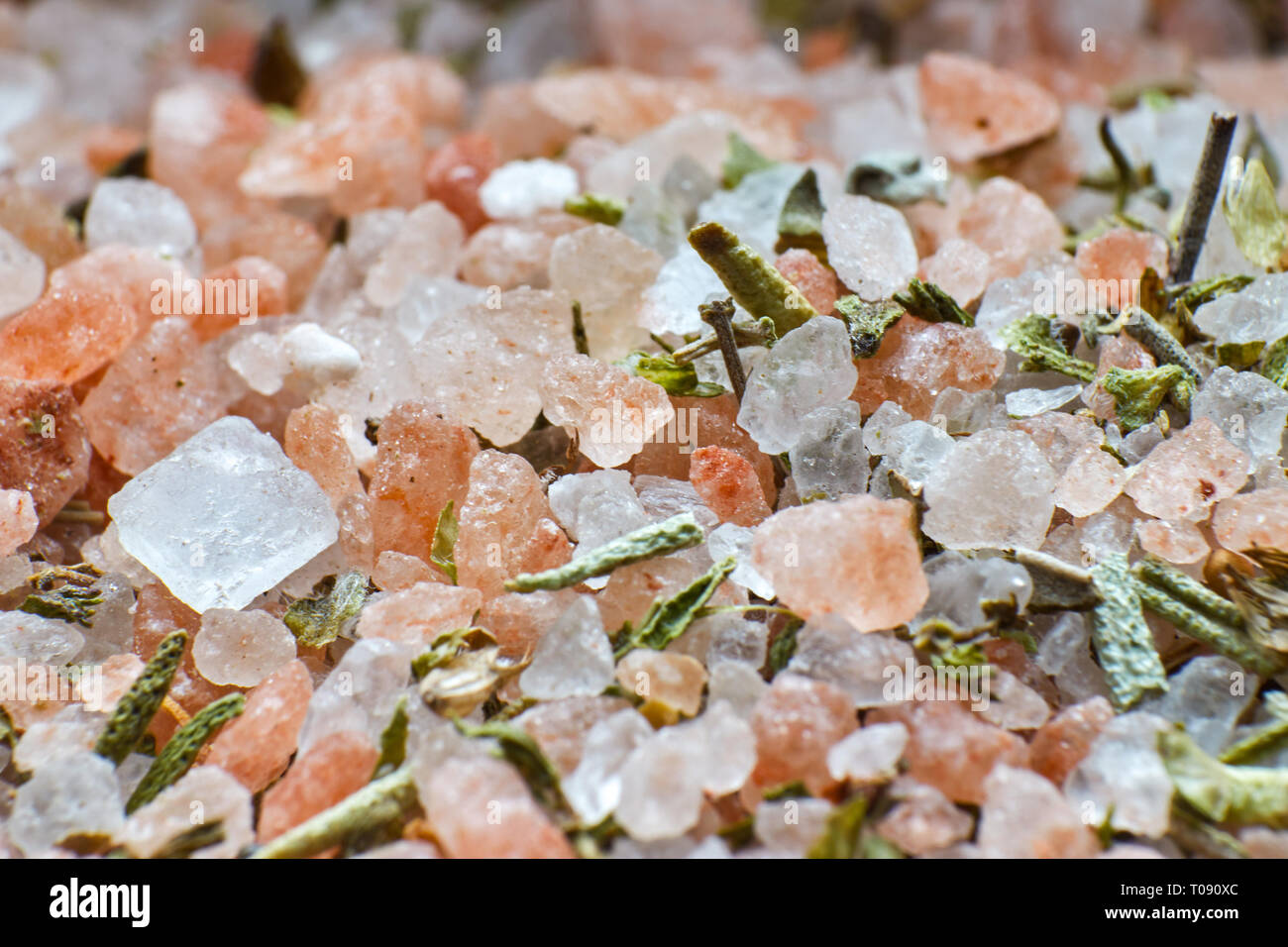 Sel et épices vert scène textures Banque D'Images