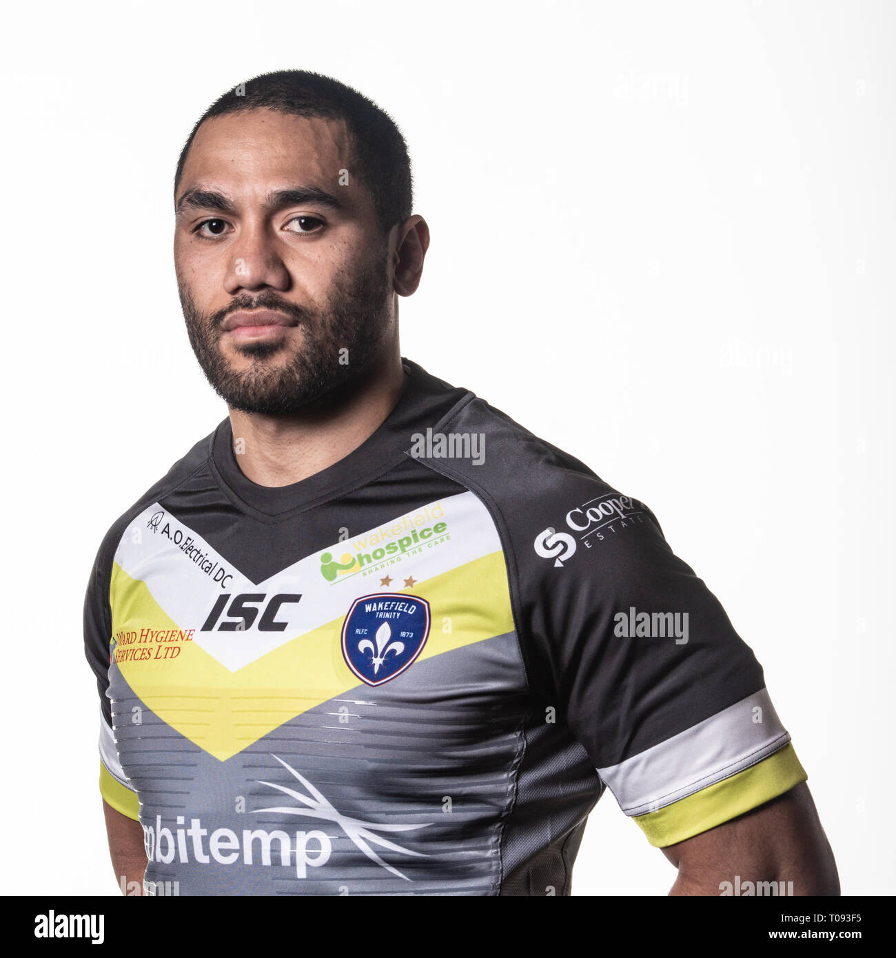 Rugby League, Super League, Wakefield Trinity 2019 escouades Headshot. Wakefield Trinity dvd Bill Tupou. Credit : Dean Williams Banque D'Images