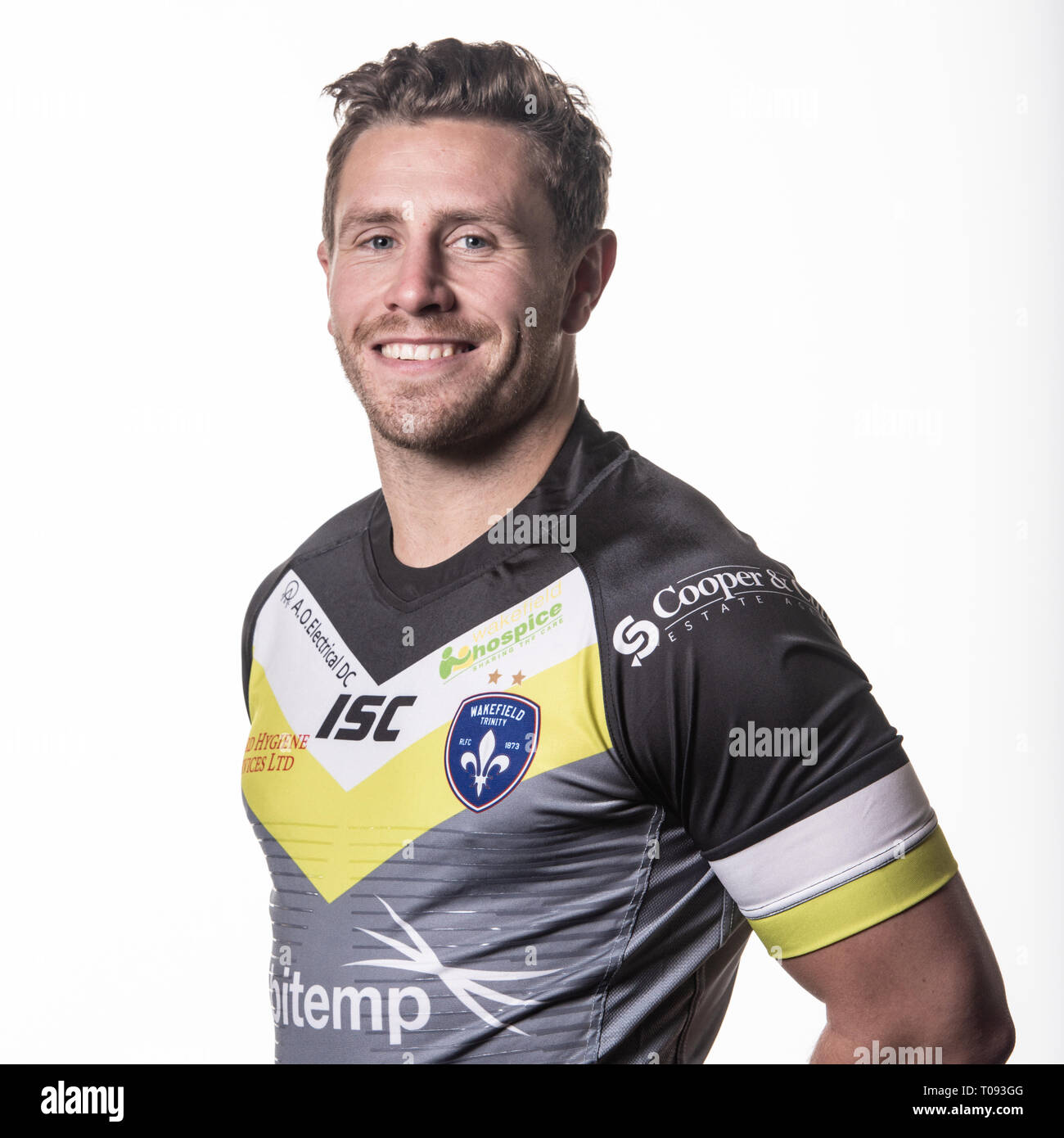 Rugby League, Super League, Wakefield Trinity 2019 escouades Headshot. Wakefield Trinity dvd Kyle Wood. Credit : Dean Williams Banque D'Images