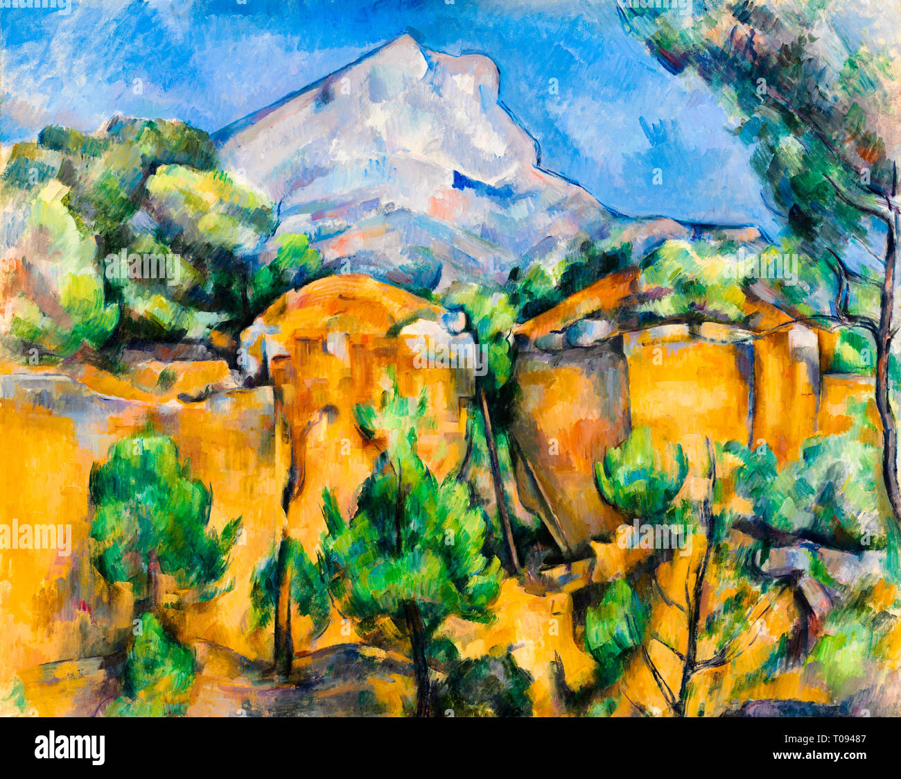Paul Cézanne, Mont Sainte-Victoire vu de la carrière de Bibémus, ch. 1897 Banque D'Images