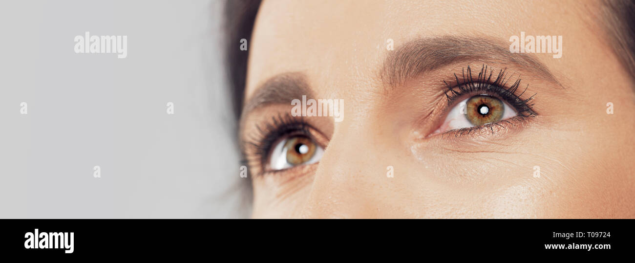 Belle macro oeil humain libre Banque D'Images