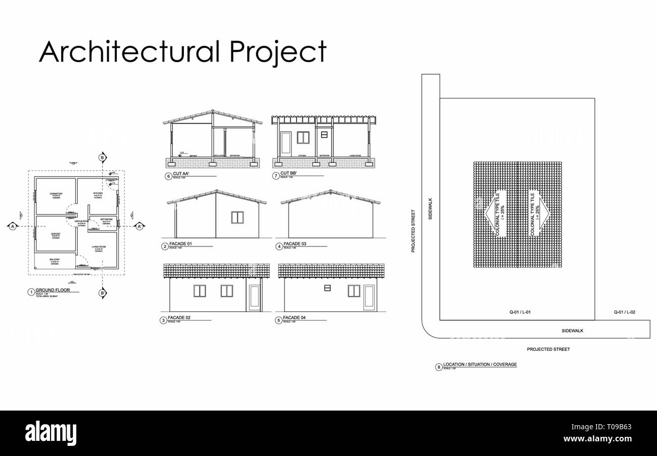 Projet d'architecture Illustration de Vecteur