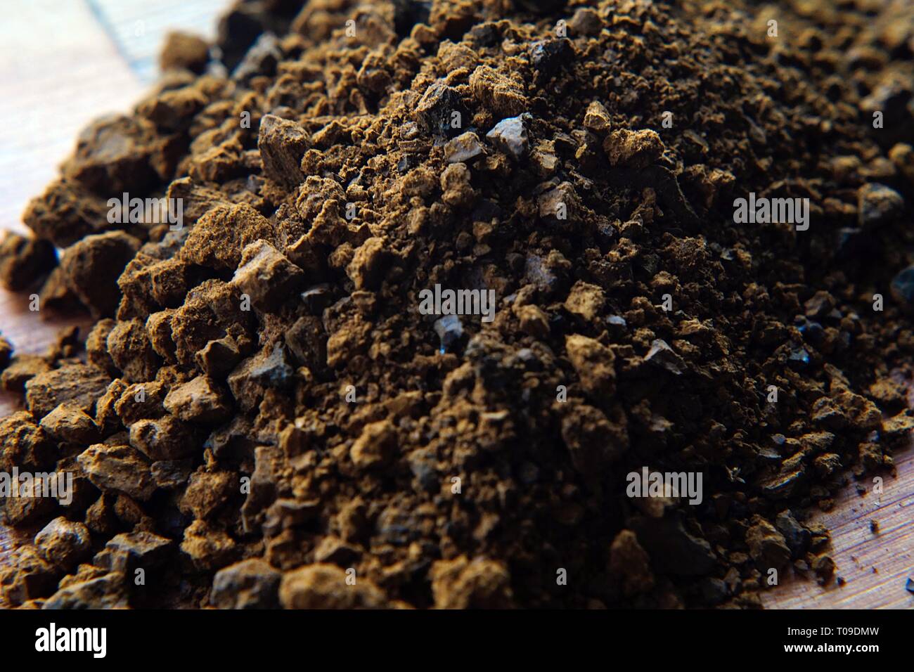 Chaga Mushroom Granules Tisanes close-up Banque D'Images