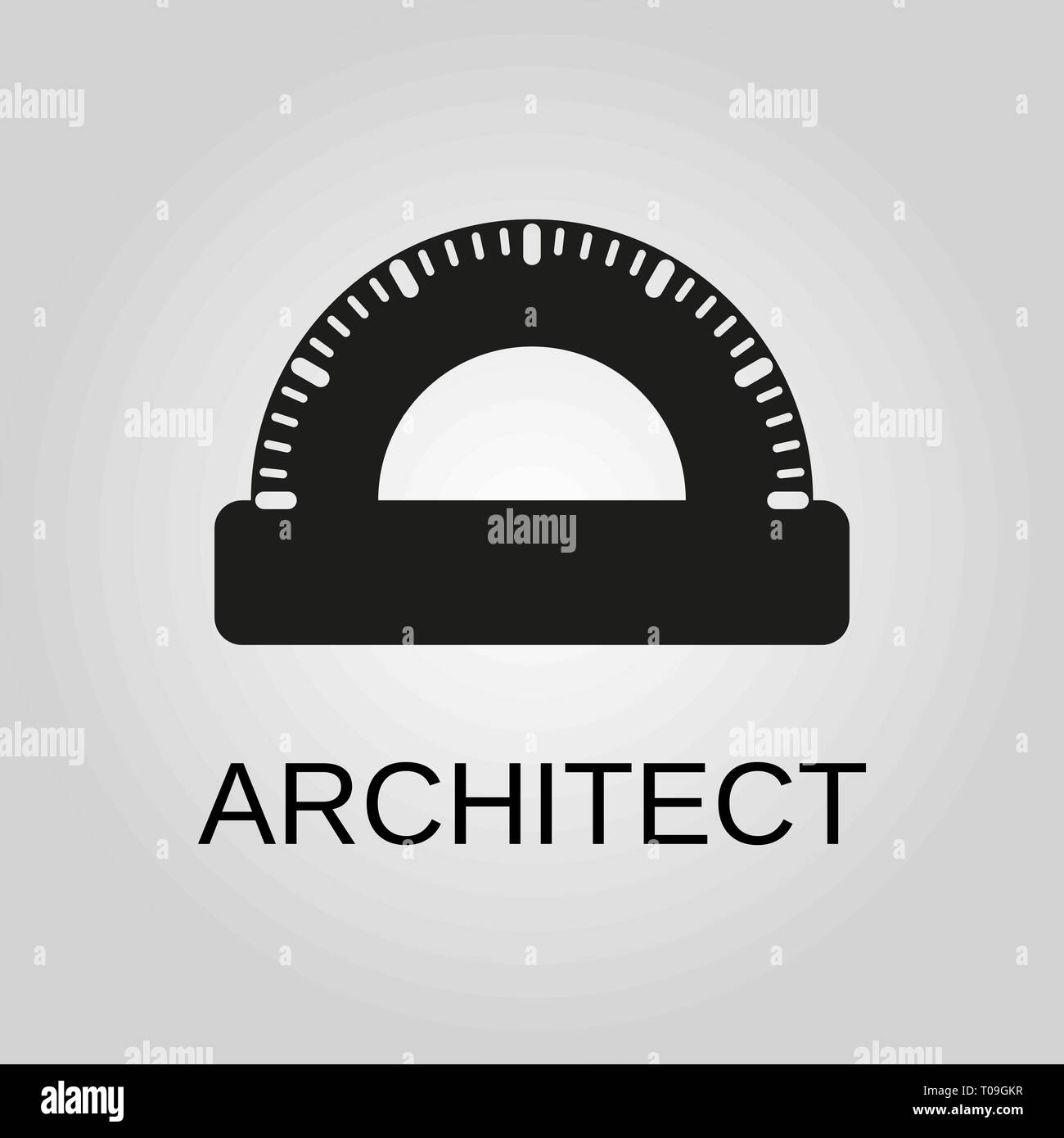 L'icône de l'architecte. Symbole de l'architecte. Modèle plat. Stock - Vector illustration. Illustration de Vecteur