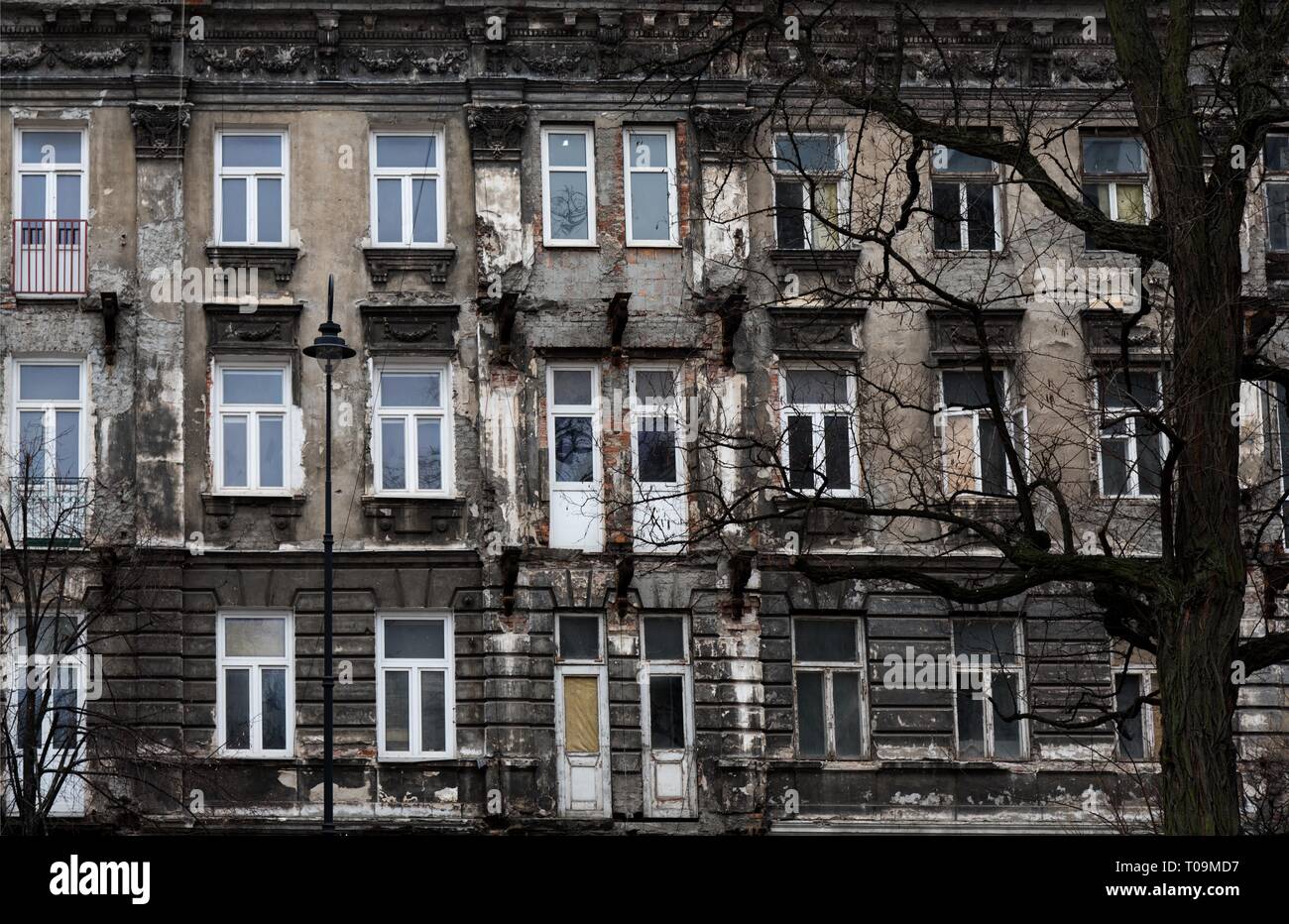 Immeuble ancien à Varsovie Banque D'Images