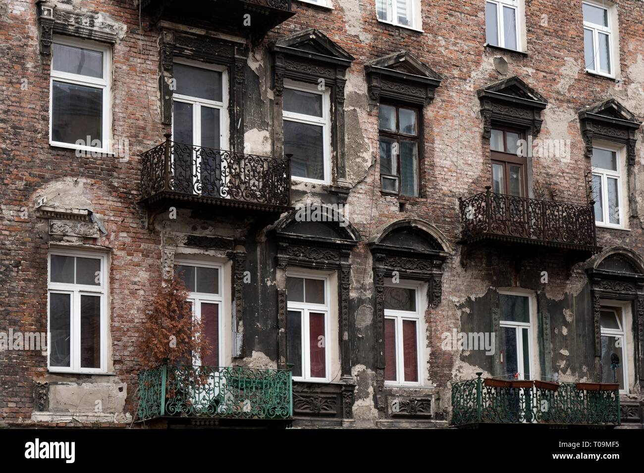 Immeuble ancien à Varsovie Banque D'Images