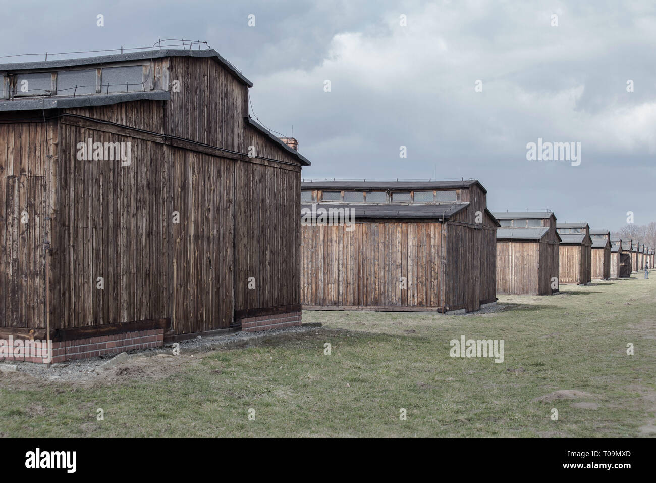 Auschwitz-Birkenau, en Pologne le 12 mars 2019 camp de concentration. Caserne de la mort. Camp d'extermination des juifs. . Banque D'Images