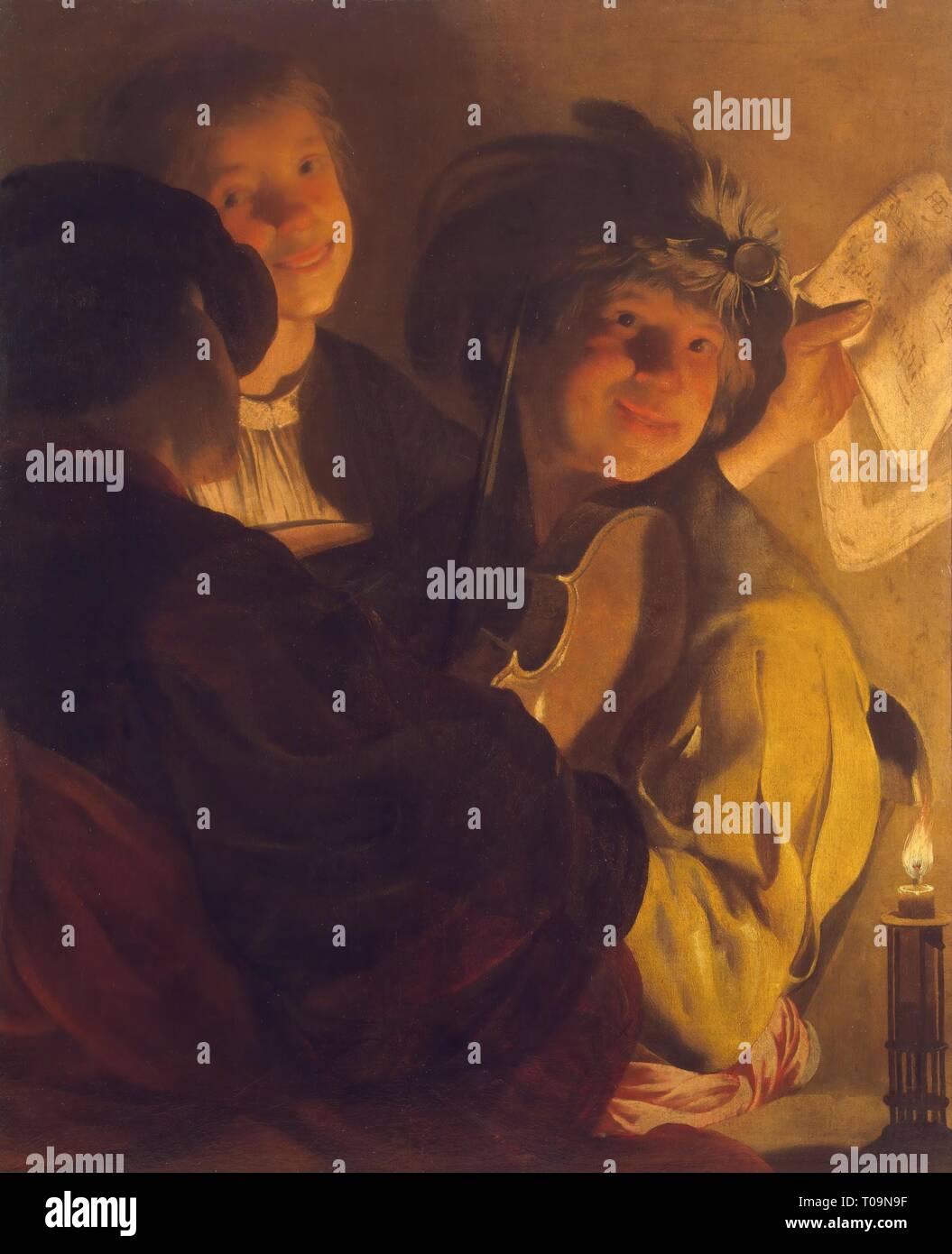 'Concert'. Holland, 1626. Dimensions : 102x83 cm. Musée : Etat de l'Ermitage, Saint-Pétersbourg. Auteur : Hendrick Hendrick Ter Brugghen. Banque D'Images