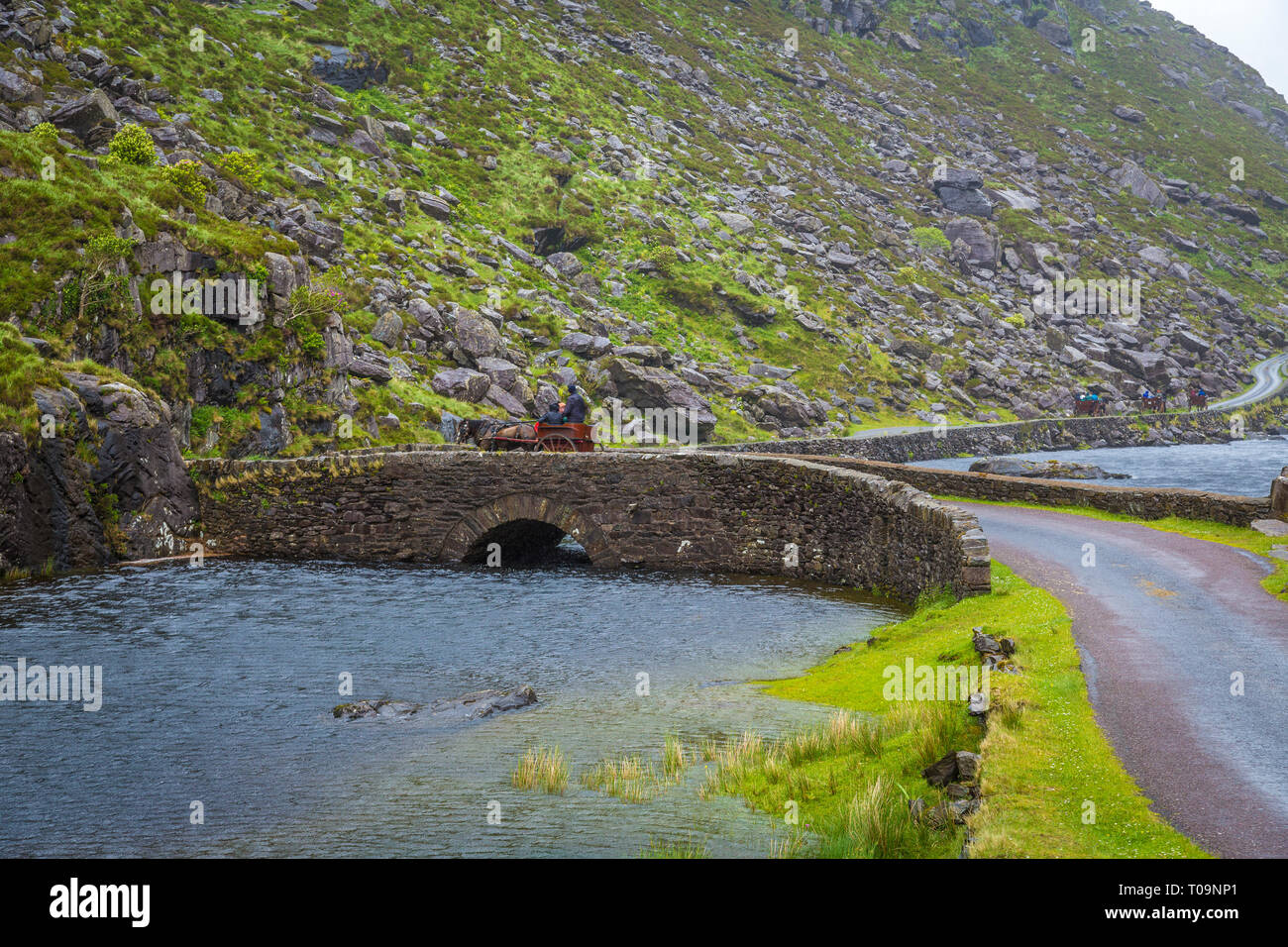 Conduire sur le Gap of Dunloe Banque D'Images