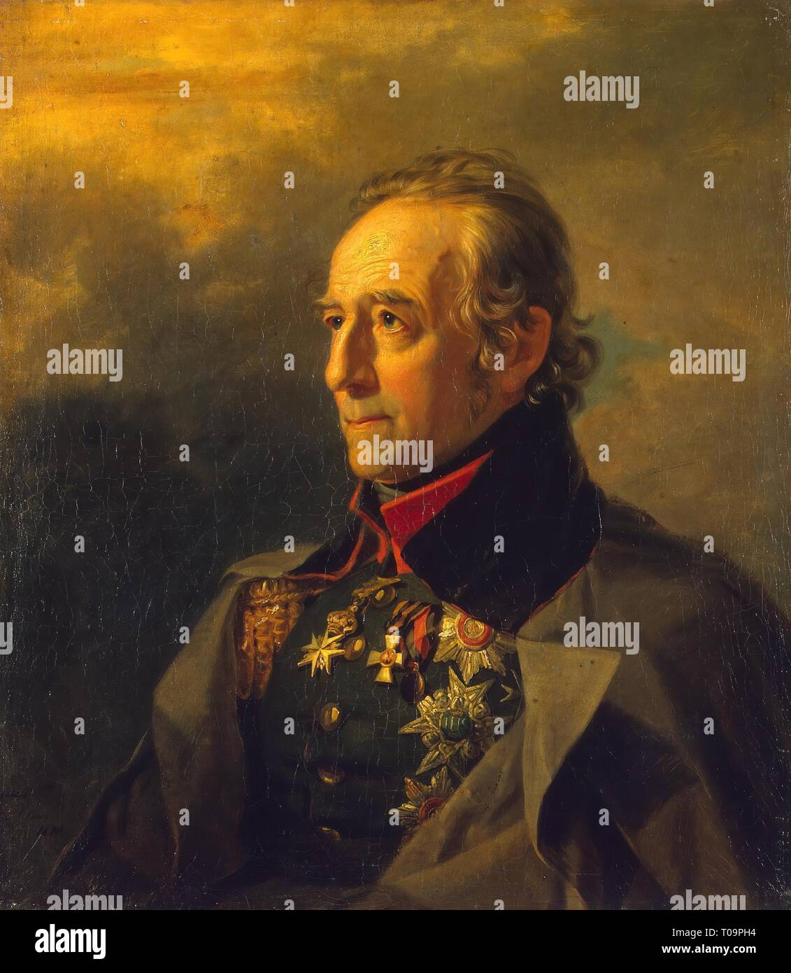 'Portrait de Piotr K. Suchtelen (1751-1836) (1er)'. Galerie de l'armée le Palais d'hiver. 1820. Dimensions : 70x62,5 cm. Musée : Etat de l'Ermitage, Saint-Pétersbourg. Auteur : GEORGE DAWE. Banque D'Images