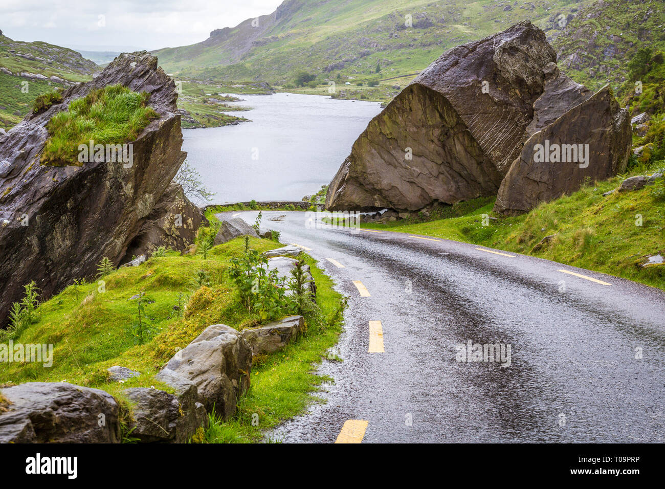 Conduire sur le Gap of Dunloe Banque D'Images