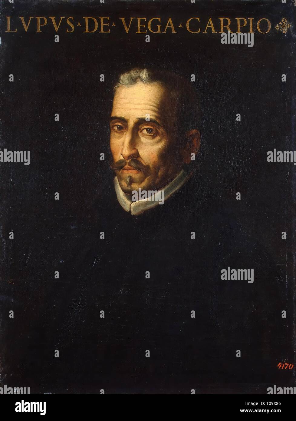 'Portrait de Lope de Vega (1562-1635)'. Espagne, 1614. Dimensions : 65,5x50 cm. Musée : Etat de l'Ermitage, Saint-Pétersbourg. Auteur : Luis TRISTAN . LUIS TRISTAN DE ESCAMILLA. Banque D'Images