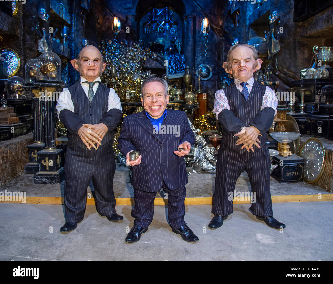 Warner Bros, Studio, Tour, Londres, dévoile la banque des sorciers Gringotts Original Banque D'Images