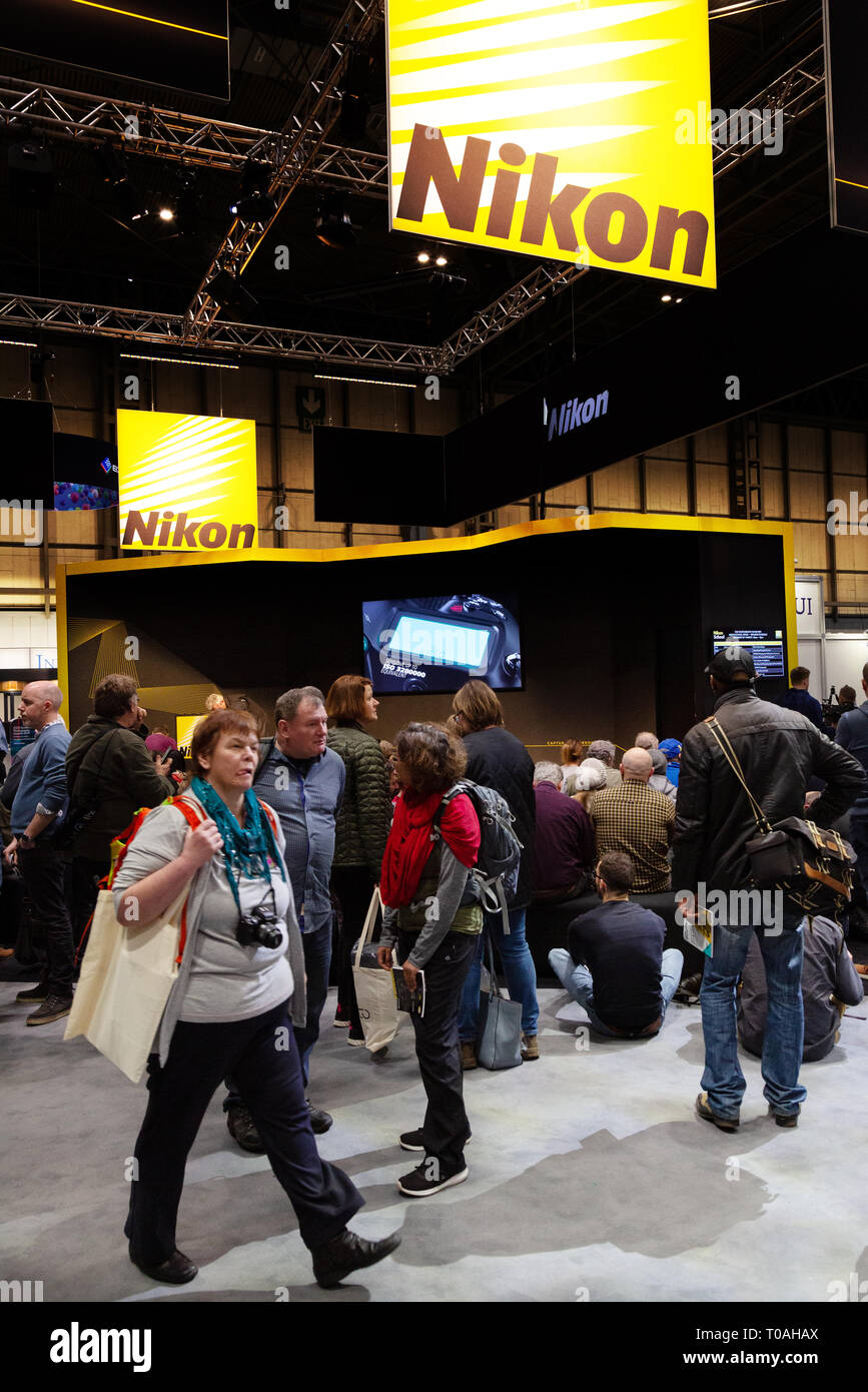 Montrer la photographie - photographes de l'stand Nikon, le NEC, Birmingham, UK Banque D'Images