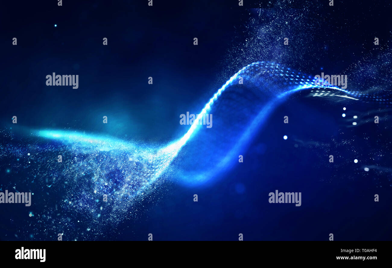 Blockchain technologie historique. Fintech Cryptocurrency chaîne bloc réseau et programmation concept. Segwit résumé. Banque D'Images