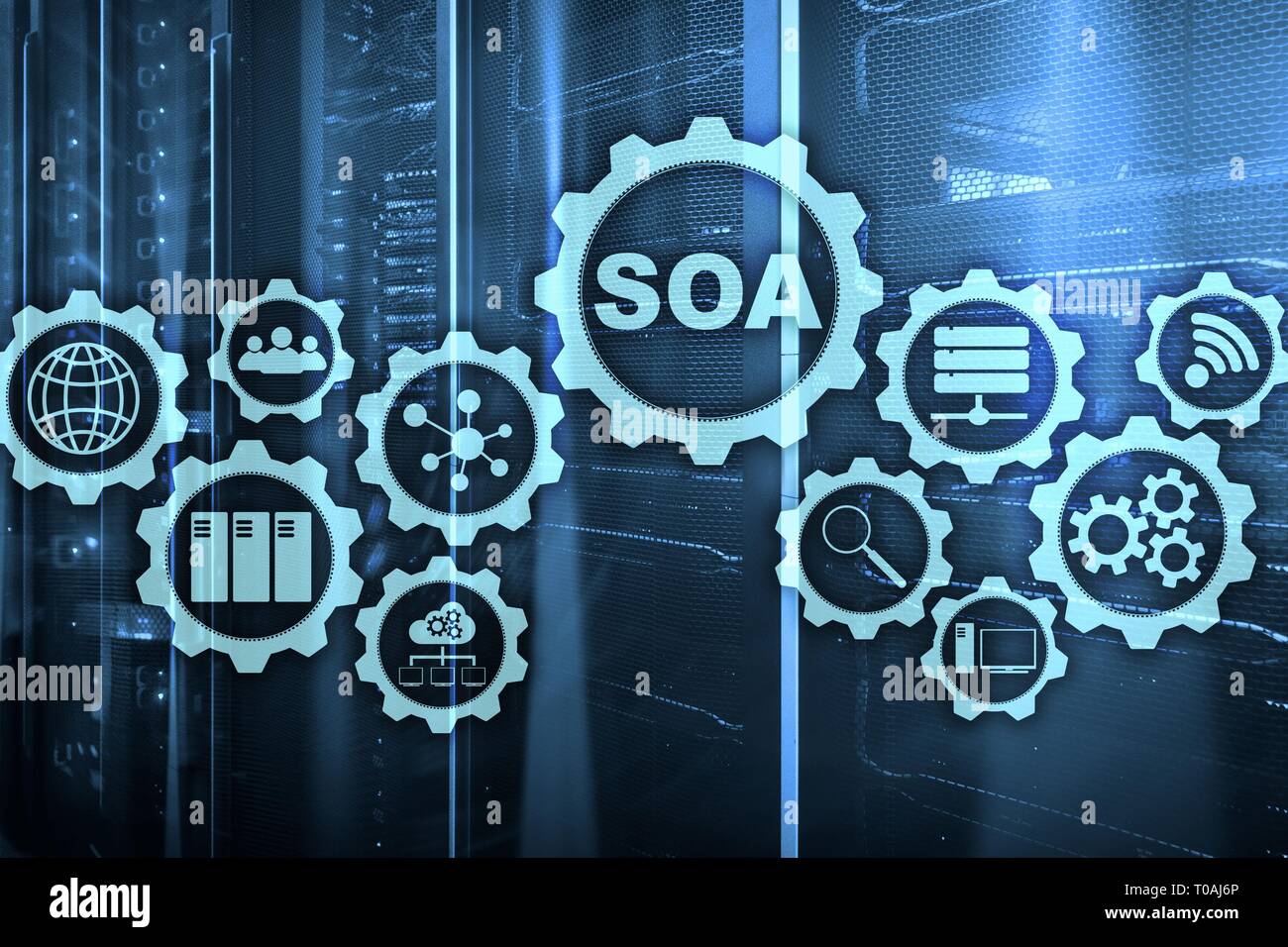 SOA. Modèle d'affaires et de la technologie de l'information concept pour Architecture Orientée Services en vertu du principe de l'encapsulation de service Banque D'Images