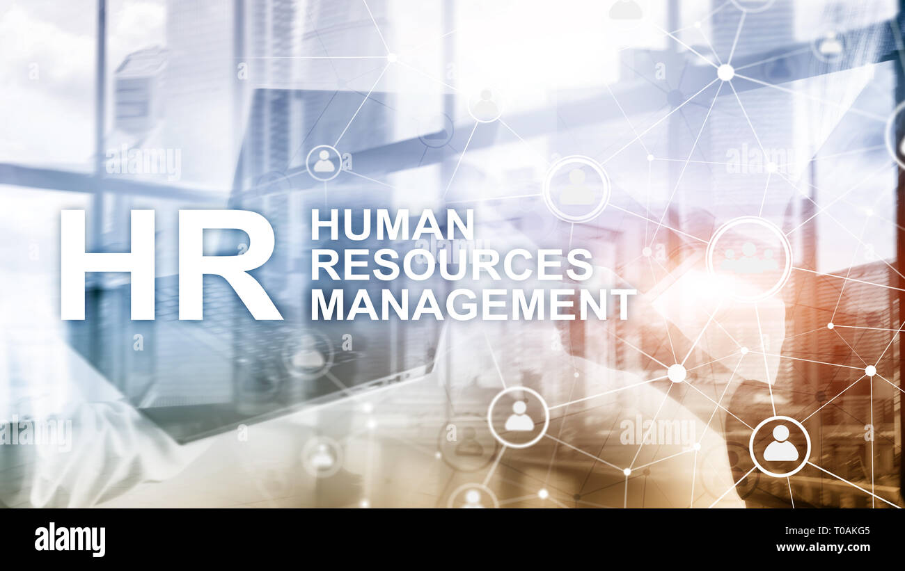 La gestion des ressources humaines, RH, Team Building et de recrutement concept sur arrière-plan flou Banque D'Images