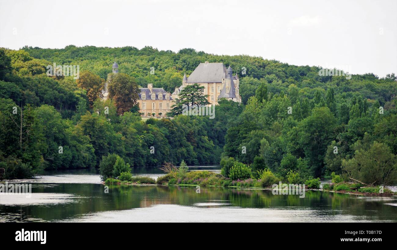 Château de Touffou, bonnes, France Banque D'Images