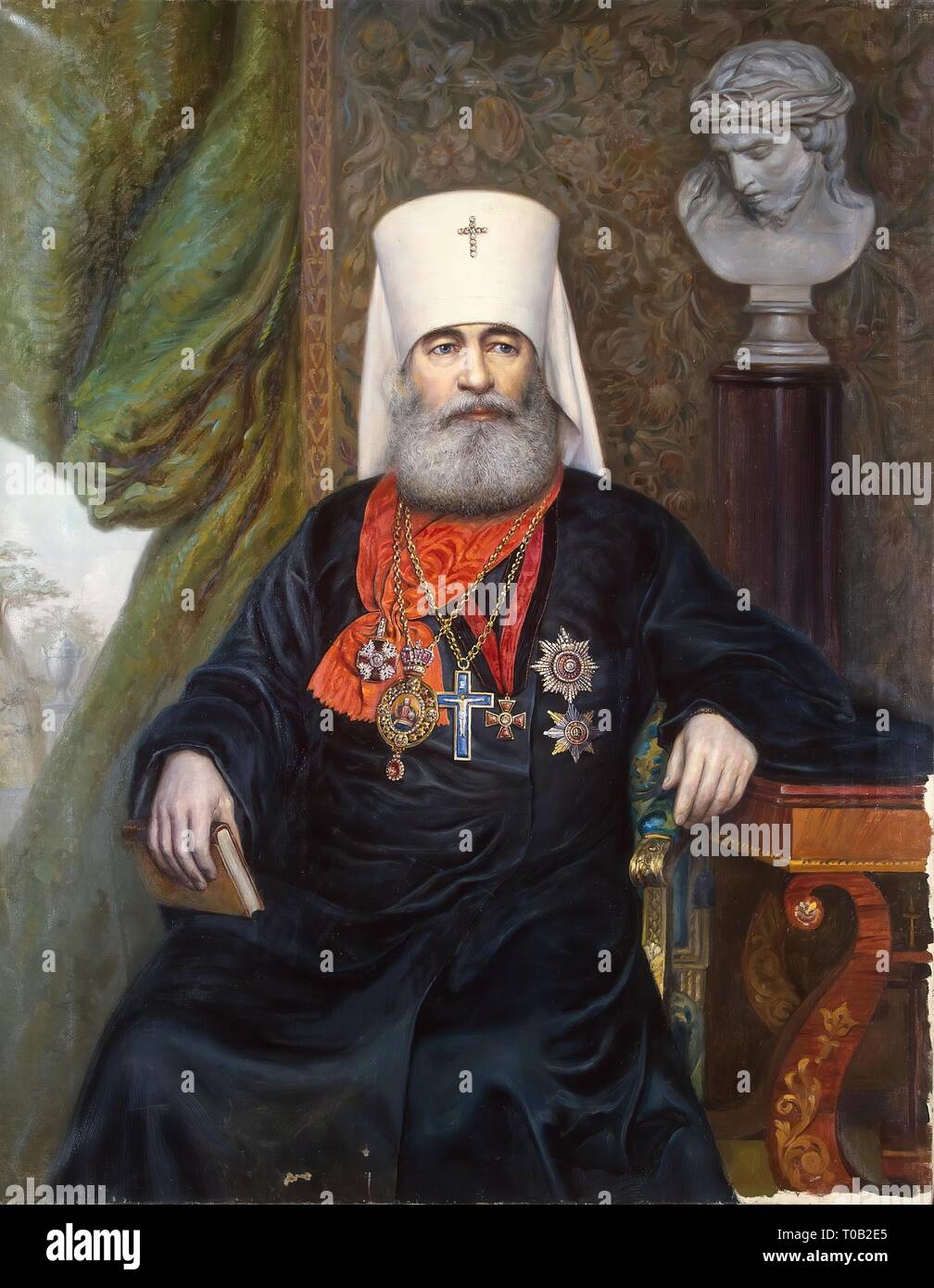 'Portrait de la région métropolitaine de Antonius'. La Russie, 1911. Dimensions : 140x108,5 cm. Musée : Etat de l'Ermitage, Saint-Pétersbourg. Auteur : Andrey Karelin . Andreï Andreïevitch Karelin. Banque D'Images