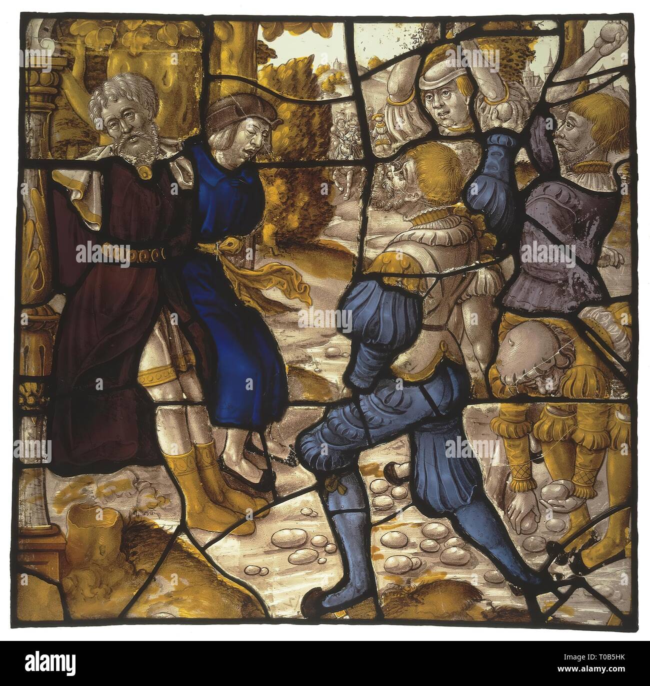 ''L'exécution de l'Anciens''. Allemagne, Nuremberg, au début du 16e siècle. Dimensions : 50,4x51,7 cm. Musée : Etat de l'Ermitage, Saint-Pétersbourg. Auteur : Atelier de C. Hirschvogel. Banque D'Images