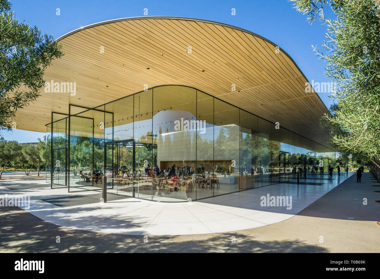 Le Centre d'Apple à Cupertino, Californie Banque D'Images Le Centre d'Apple à Cupertino, Californie Banque D'Images
