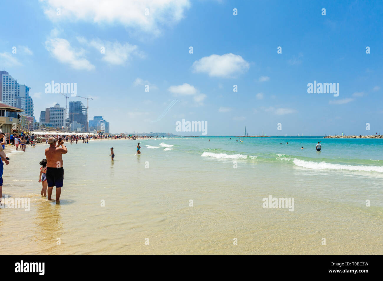 Bourget sur Yom Ha'atsmaout - jour de l'indépendance - 2 mai 2017, Tel Aviv, Israël Banque D'Images