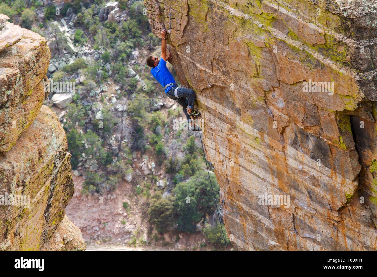 Escalade sur Steve's Arete Banque D'Images