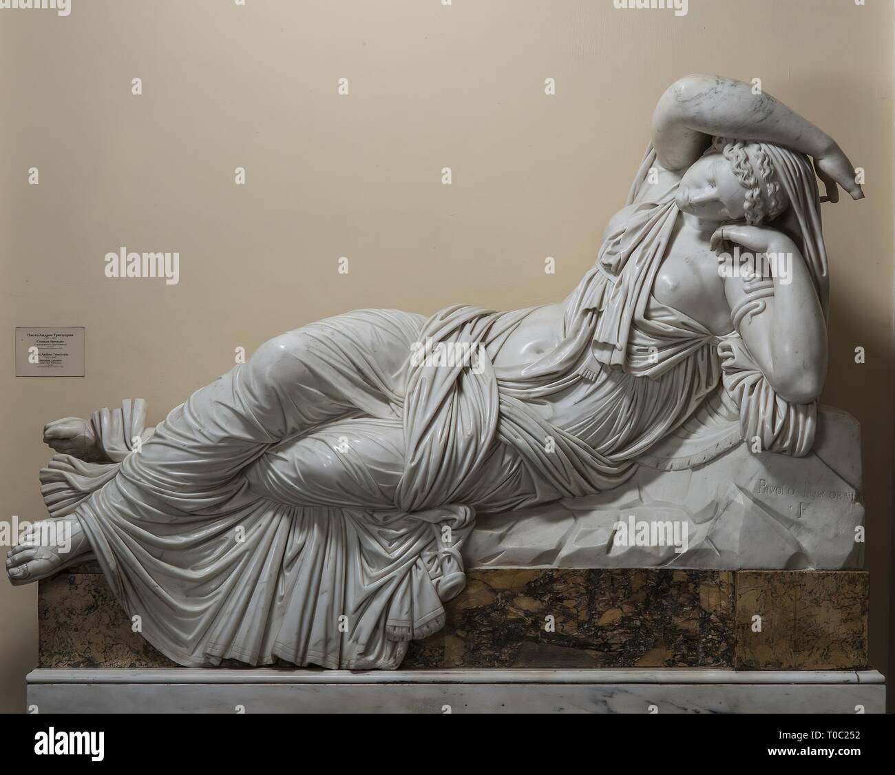 'Sleeping Ariadne'. Italie, fin du xviiie siècle. Dimensions : Hauteur 138,0 cm ; Longueur 198,0 cm. Musée : Etat de l'Ermitage, Saint-Pétersbourg. Banque D'Images