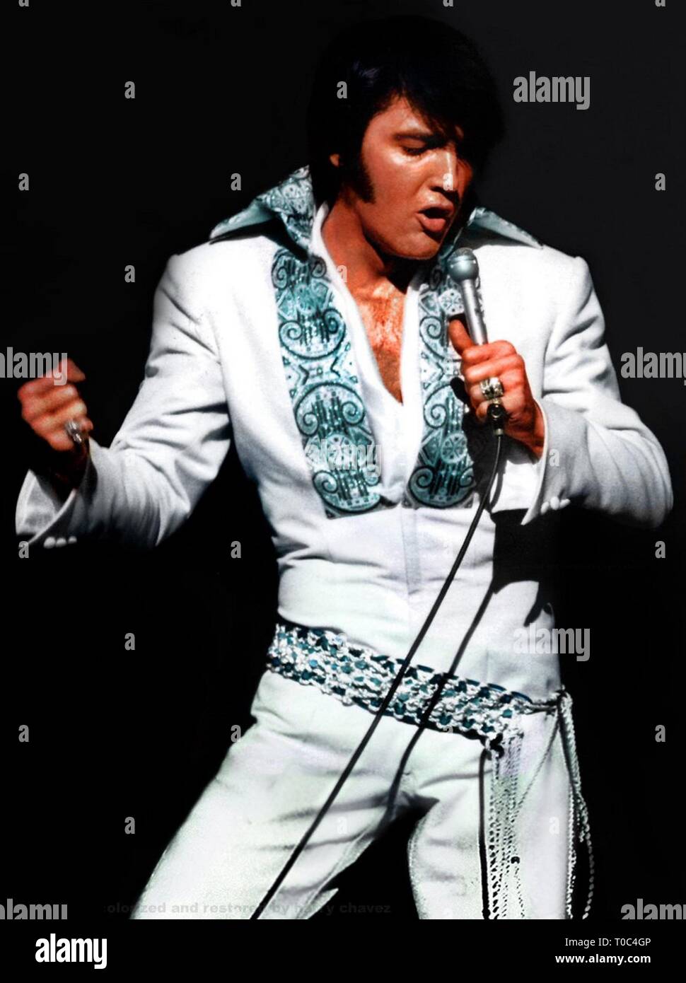 Elvis Presley l'exécution vers 1972 : Crédit Photo Hollywood Archive /  MediaPunch Photo Stock - Alamy