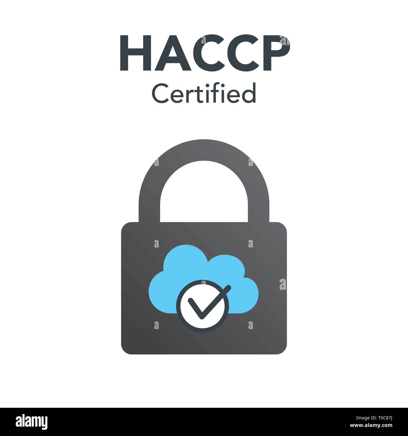 | HACCP Hazard Analysis Critical Control Points icône avec award ou coche Illustration de Vecteur