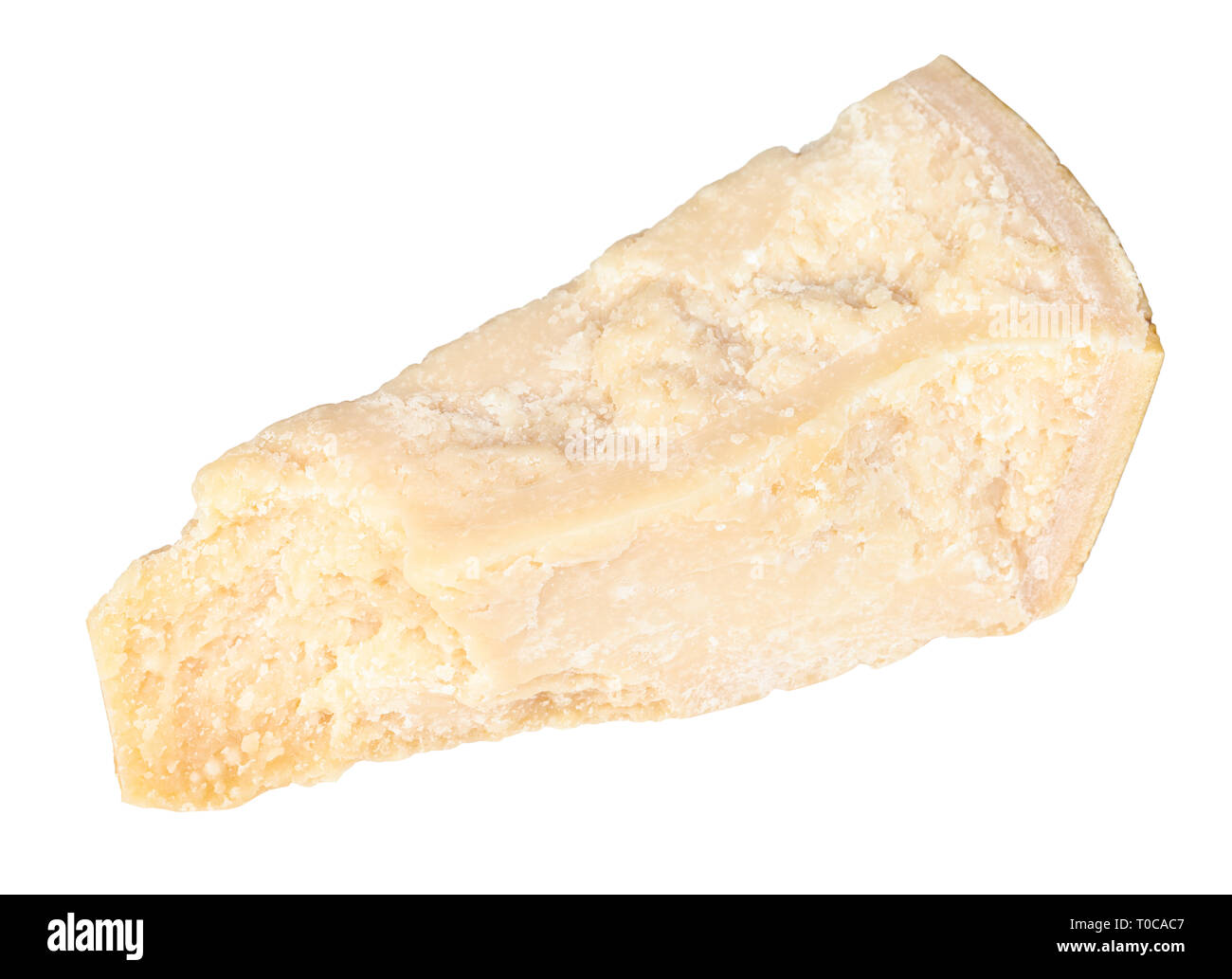 Italienne de Parmigiano Reggiano (Parmesan) de fromage isolé sur fond blanc Banque D'Images