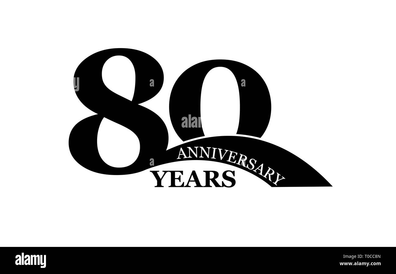 80 ans anniversaire, simple télévision conception de logo pour la conception et la décoration Illustration de Vecteur 80 ans anniversaire, simple télévision conception de logo pour la conception et la décoration Illustration de Vecteur