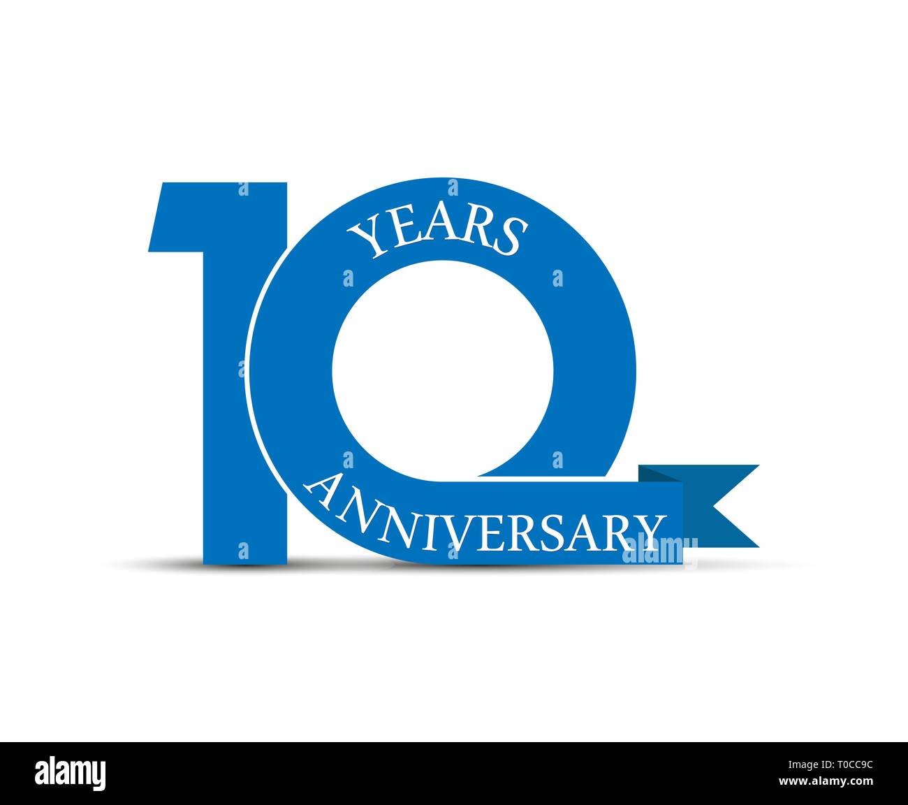 10 Ans Anniversaire De Conception Simple D Un Logo Pour La Decoration Image Vectorielle Stock Alamy