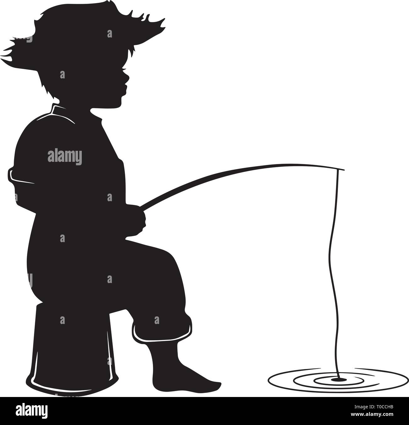 Mignon Bébé Fille Garçon Kids Fashion model Mignon Équipement Innocence Liberté bonheur naïf Pêche Smiling Illustration de Vecteur